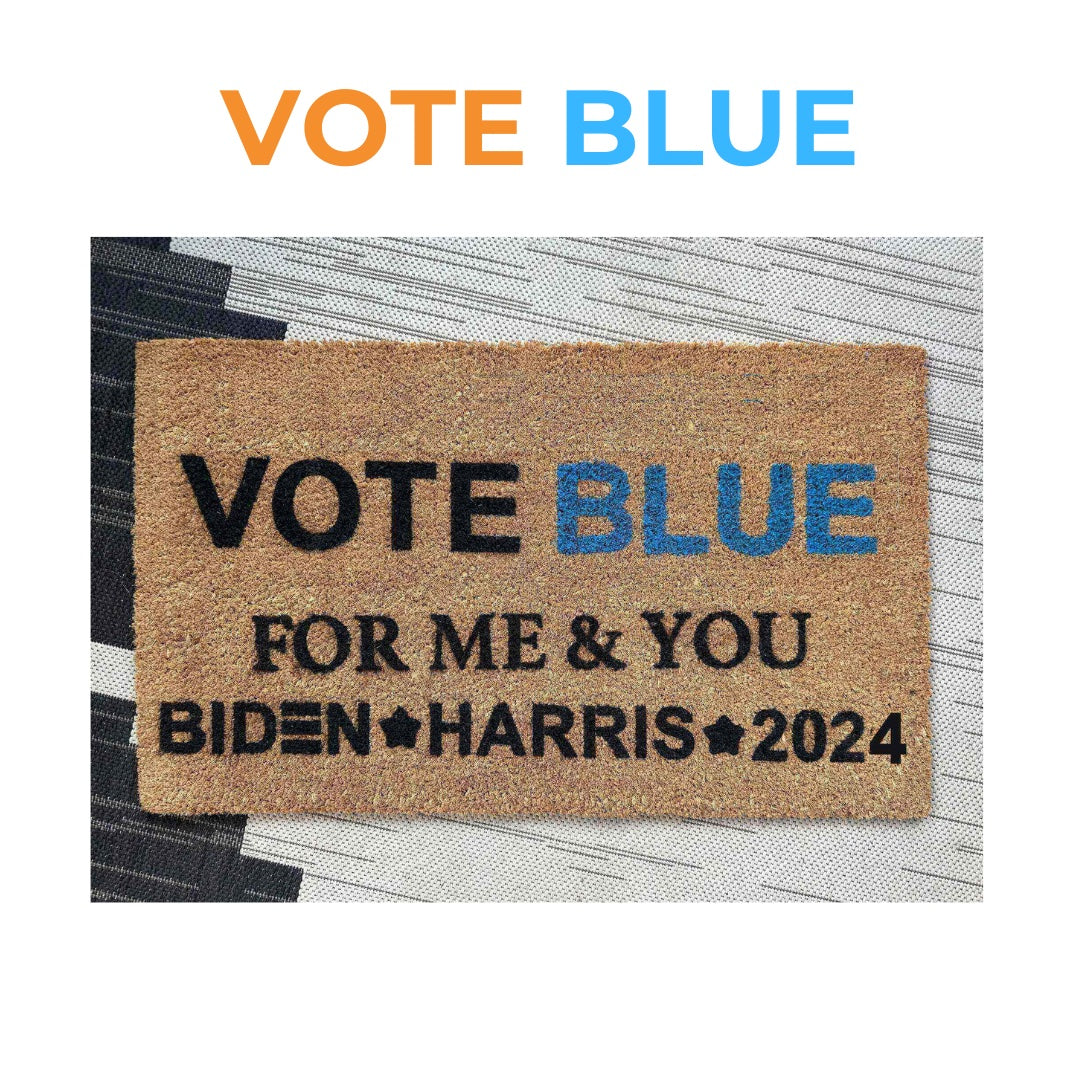 Vote Blue Welcome Mats