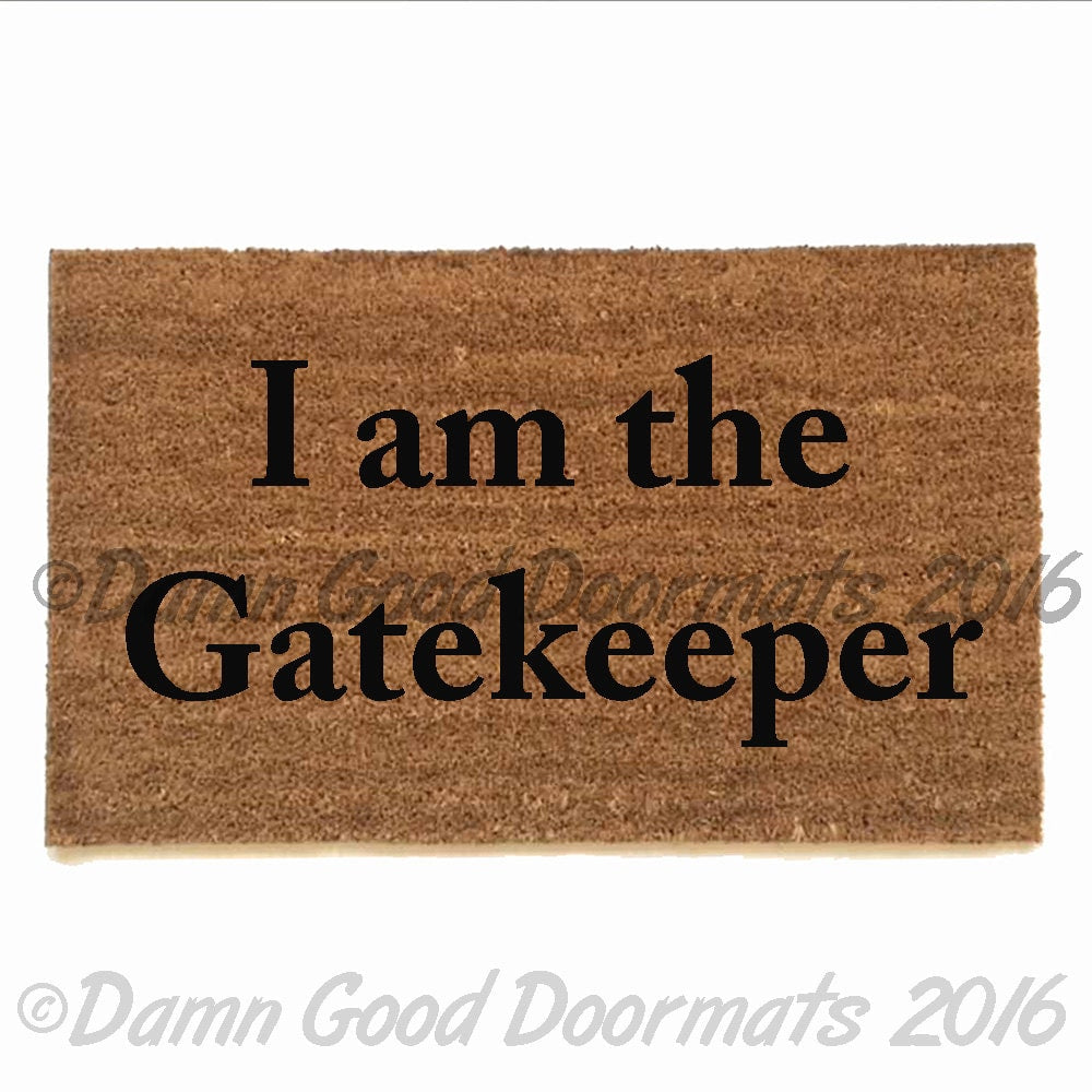 Ghostbusters I am the Gatekeeper funny nerdy doormat housewarming gift welcome mat doormatt new house gift