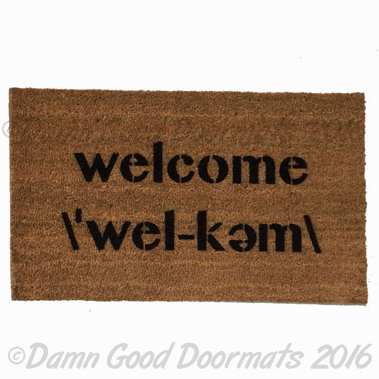 Webster dictionary definition welcome mat funny doormat linguistics humor doormatt new house gift