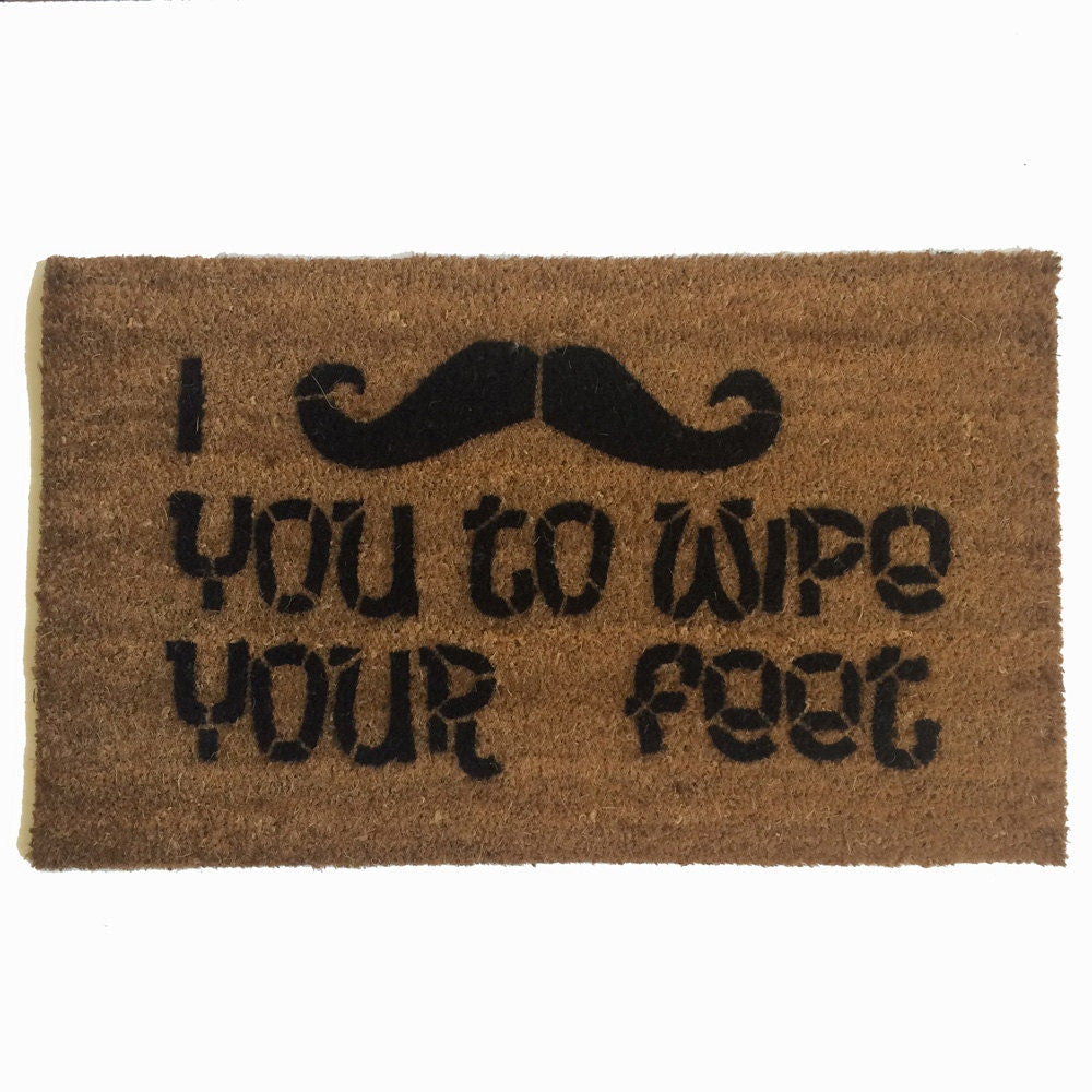 Promotional graphic for an all natural, sustainable, eco-friendly coir doormat made by Damn GoodDoormats