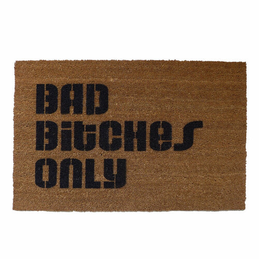 Promotional graphic for an all natural, sustainable, eco-friendly coir doormat made by Damn GoodDoormats