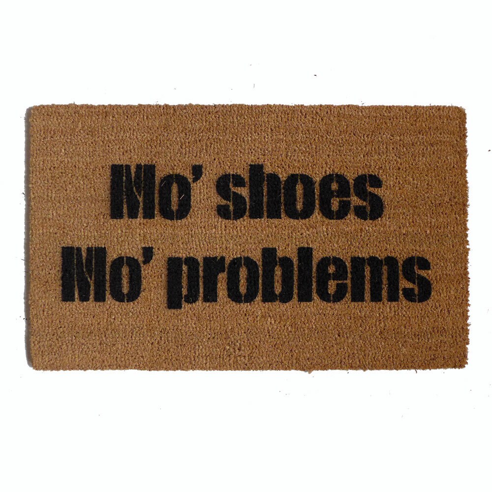 Promotional graphic for an all natural, sustainable, eco-friendly coir doormat made by Damn GoodDoormats