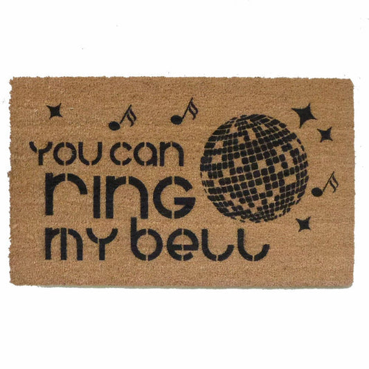 funny disco dance doormat You can ring my bell cute best girl friend housewarming gift bachelorette party decor bridesmaid