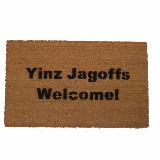 Yinz Jagoffs Welcome™ Pittsburgh slang rude funny doormat go away come in  hand painted doormatt new house gift