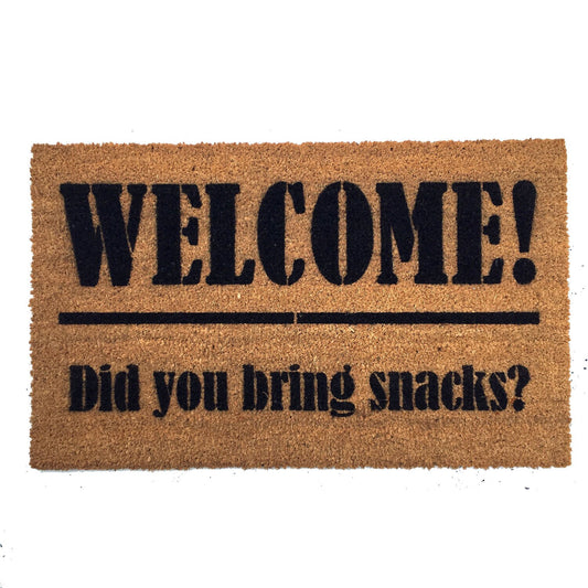 SNACKS! Welcome Did you bring snacks™ funny doormat welcome mat doormatt new house gift