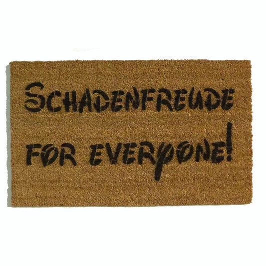 Schadenfreude for everyone!™ funny pleasure of pain doormat German resist doormatt new house gift