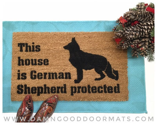 Promotional graphic for an all natural, sustainable, eco-friendly coir doormat made by Damn GoodDoormats