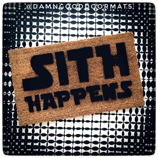 Sith happens funny doormat darth vader gift for geeks nerd humor yoda housewarming nerd alert force awakens doormatt