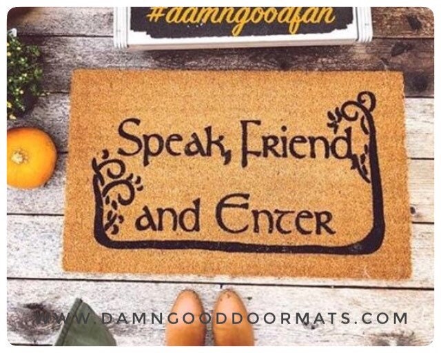 Promotional graphic for an all natural, sustainable, eco-friendly coir doormat made by Damn GoodDoormats