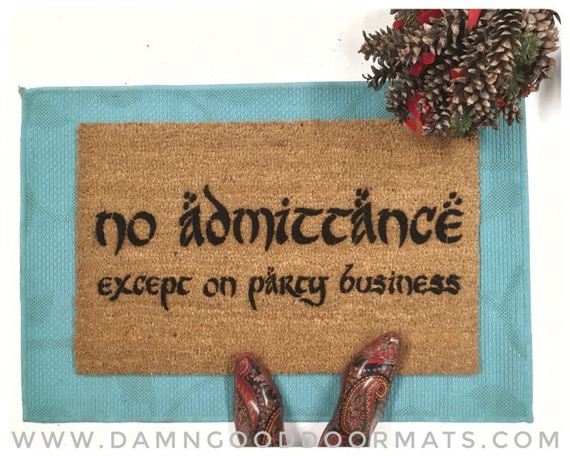 Promotional graphic for an all natural, sustainable, eco-friendly coir doormat made by Damn GoodDoormats