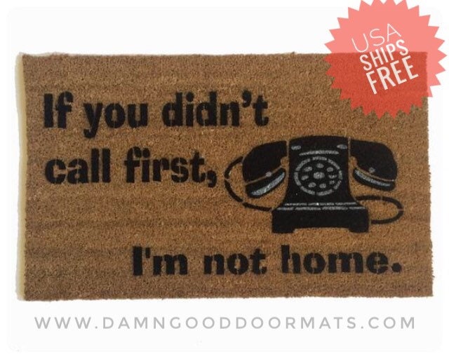 Promotional graphic for an all natural, sustainable, eco-friendly coir doormat made by Damn GoodDoormats