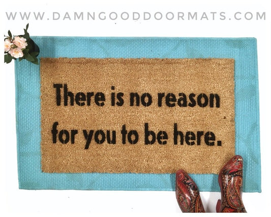 Promotional graphic for an all natural, sustainable, eco-friendly coir doormat made by Damn GoodDoormats