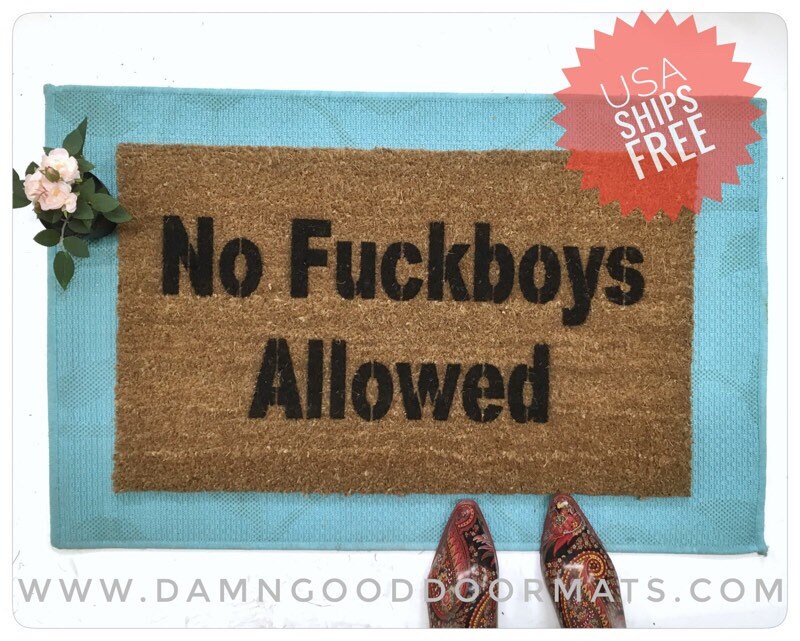 Promotional graphic for an all natural, sustainable, eco-friendly coir doormat made by Damn GoodDoormats