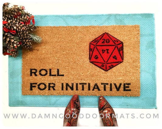 Promotional graphic for an all natural, sustainable, eco-friendly coir doormat made by Damn GoodDoormats