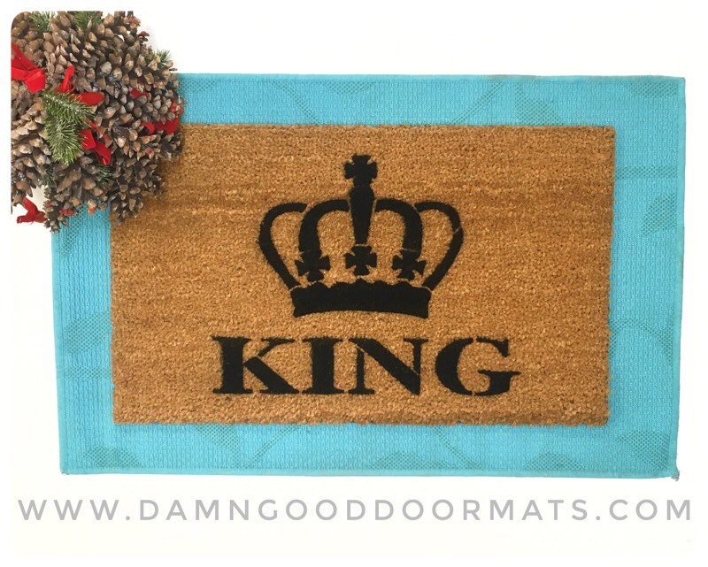 Promotional graphic for an all natural, sustainable, eco-friendly coir doormat made by Damn GoodDoormats