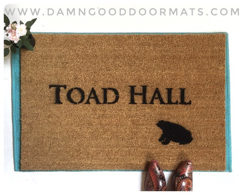 Promotional graphic for an all natural, sustainable, eco-friendly coir doormat made by Damn GoodDoormats