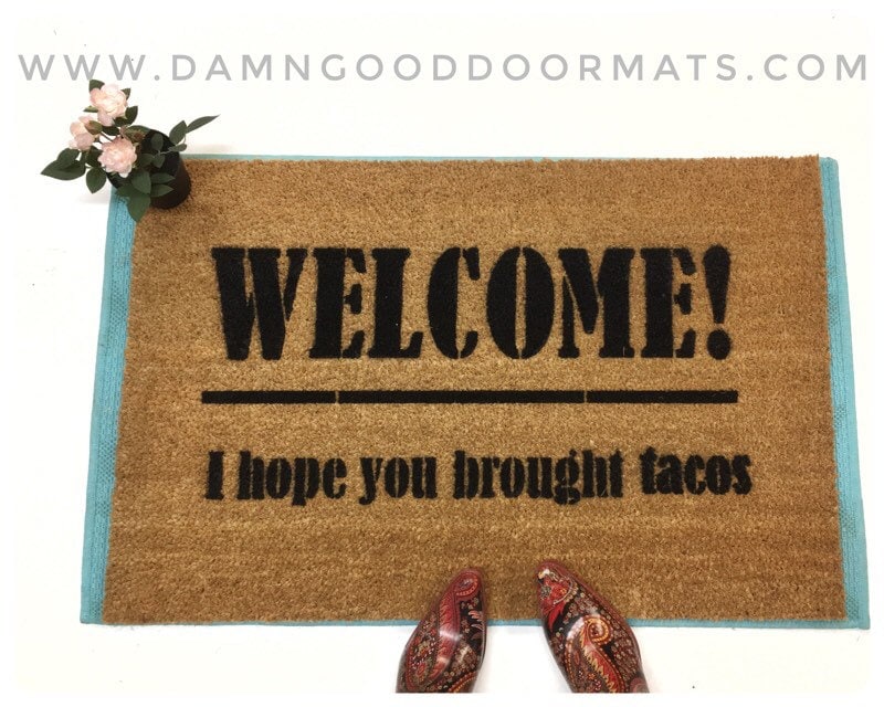 TACO Tuesday party decor doormat Welcome mat funny Father's Day tacos mexican doormatt new house gift