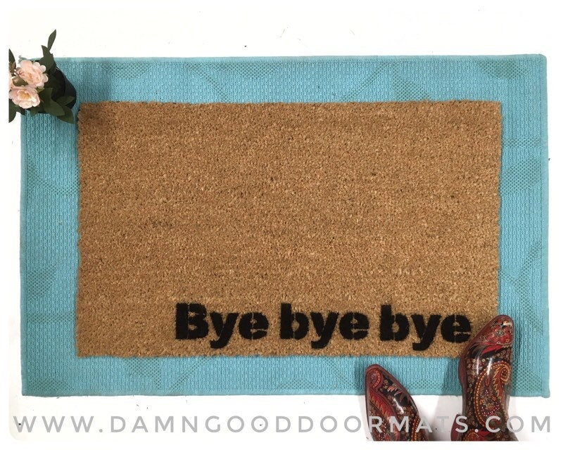 Promotional graphic for an all natural, sustainable, eco-friendly coir doormat made by Damn GoodDoormats