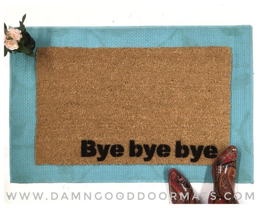 Promotional graphic for an all natural, sustainable, eco-friendly coir doormat made by Damn GoodDoormats