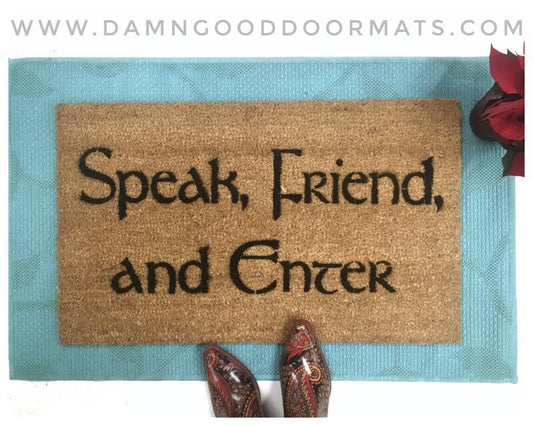 Promotional graphic for an all natural, sustainable, eco-friendly coir doormat made by Damn GoodDoormats