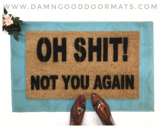 Promotional graphic for an all natural, sustainable, eco-friendly coir doormat made by Damn GoodDoormats