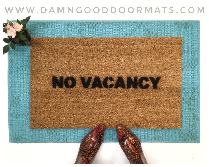 No Vacancy™ social distancing door mat go away sign rude funny doormat 5 sizes outdoor gift doormatt new house gift Mother's Day gift