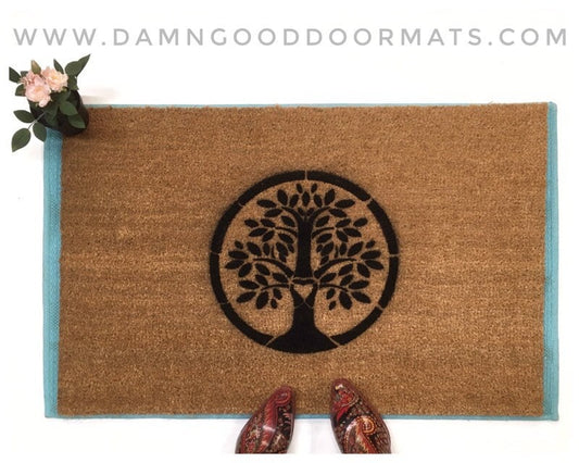 Tree of Life heart hippy hippie boho style home doormat housewarming hostess gift