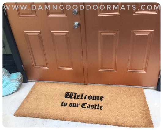 CASTLE Welcome mat disney cute doormat medieval door mat eco friendly housewarming anniversary gift doormatt