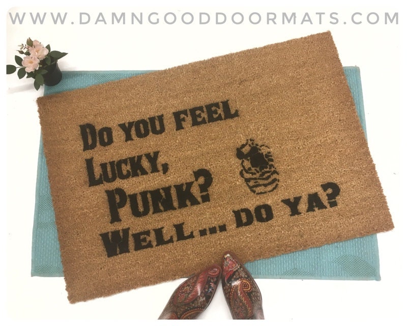 Promotional graphic for an all natural, sustainable, eco-friendly coir doormat made by Damn GoodDoormats