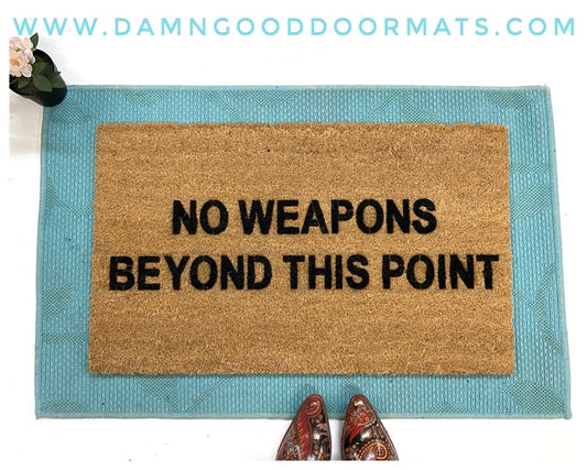 Promotional graphic for an all natural, sustainable, eco-friendly coir doormat made by Damn GoodDoormats