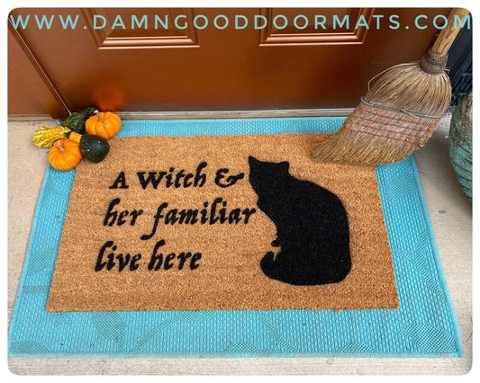 Promotional graphic for an all natural, sustainable, eco-friendly coir doormat made by Damn GoodDoormats