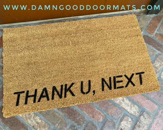 Thank u next Ariana Grande funny doormat skinny doormat rude door mat Welcome mat funny gift home deco doormatt new house gift. ()