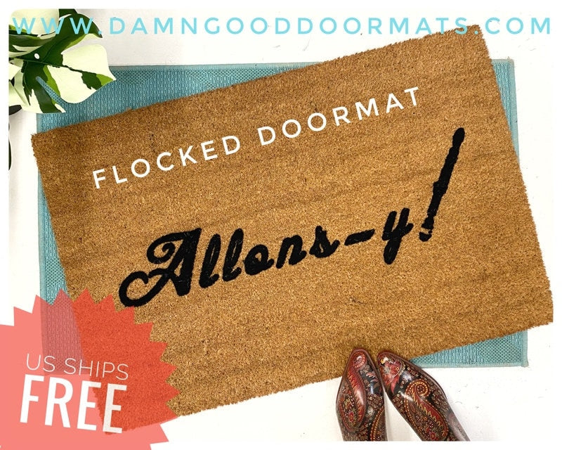 Allons-y Who doormat geekery fan art doormat geek stuff doormatt new house gift