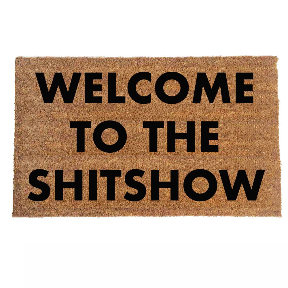 Welcome to THE SHITSHOW rude doormat funny doormat go away welcome doormatt