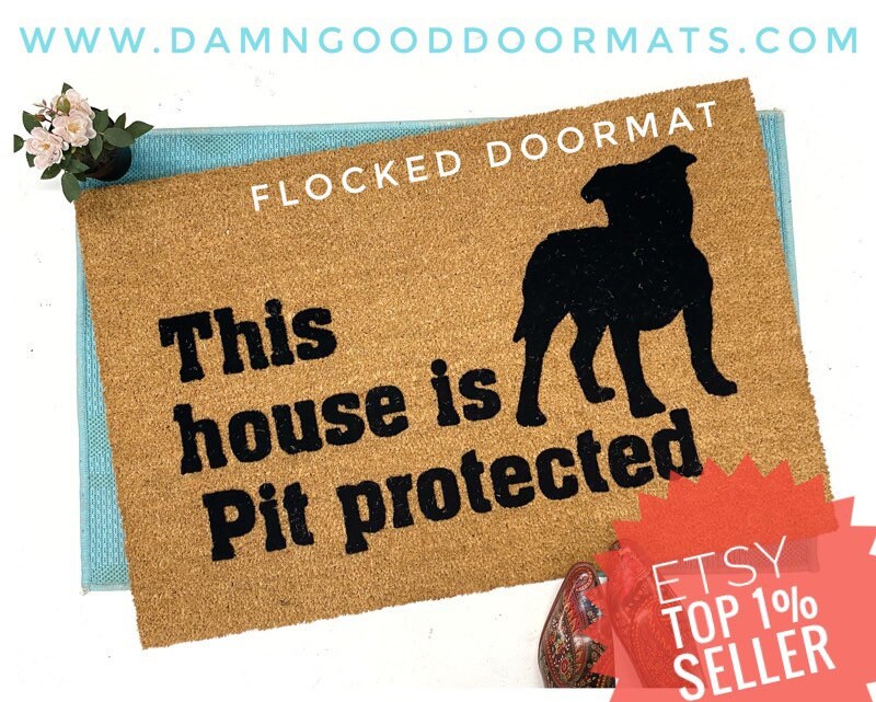 Promotional graphic for an all natural, sustainable, eco-friendly coir doormat made by Damn GoodDoormats