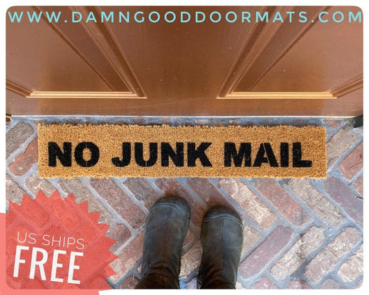 No Junk Mail sign door mat rude funny doormat 5 sizes outdoor gift doormatt new house gift housewarming