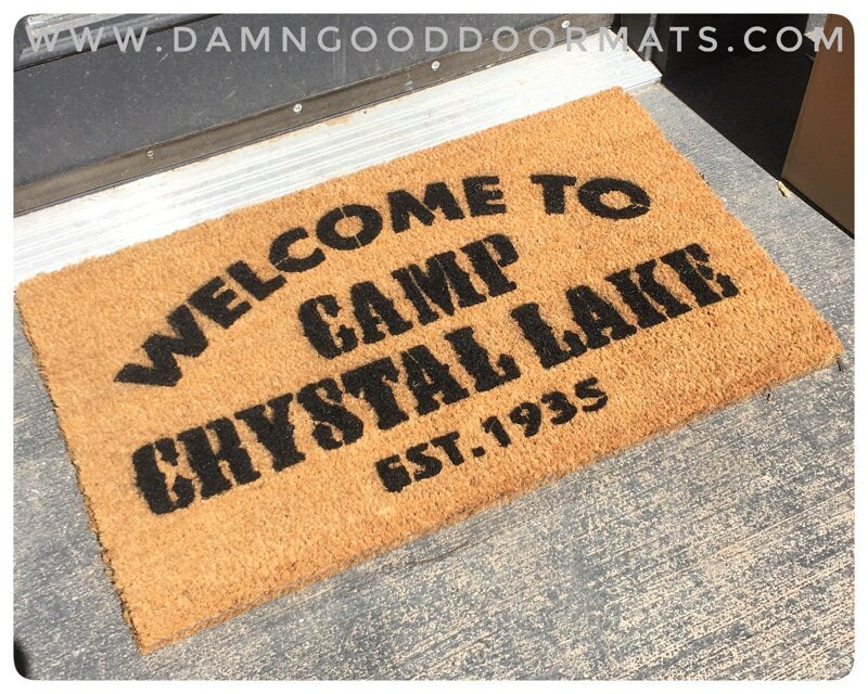 Promotional graphic for an all natural, sustainable, eco-friendly coir doormat made by Damn GoodDoormats