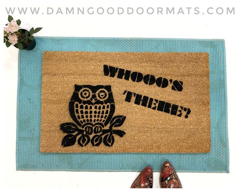 Promotional graphic for an all natural, sustainable, eco-friendly coir doormat made by Damn GoodDoormats