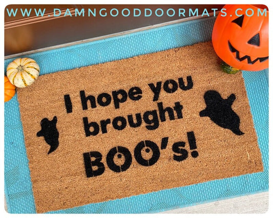 Promotional graphic for an all natural, sustainable, eco-friendly coir doormat made by Damn GoodDoormats