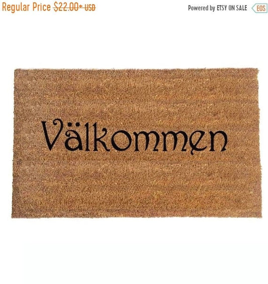 Promotional graphic for an all natural, sustainable, eco-friendly coir doormat made by Damn GoodDoormats