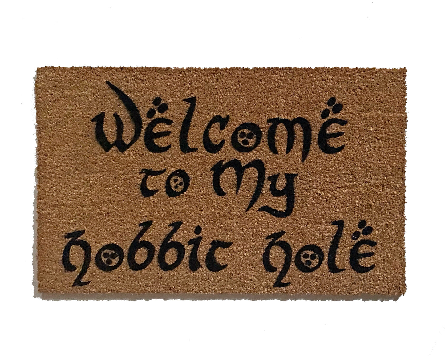 Promotional graphic for an all natural, sustainable, eco-friendly coir doormat made by Damn GoodDoormats