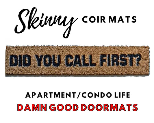 Promotional graphic for an all natural, sustainable, eco-friendly coir doormat made by Damn GoodDoormats