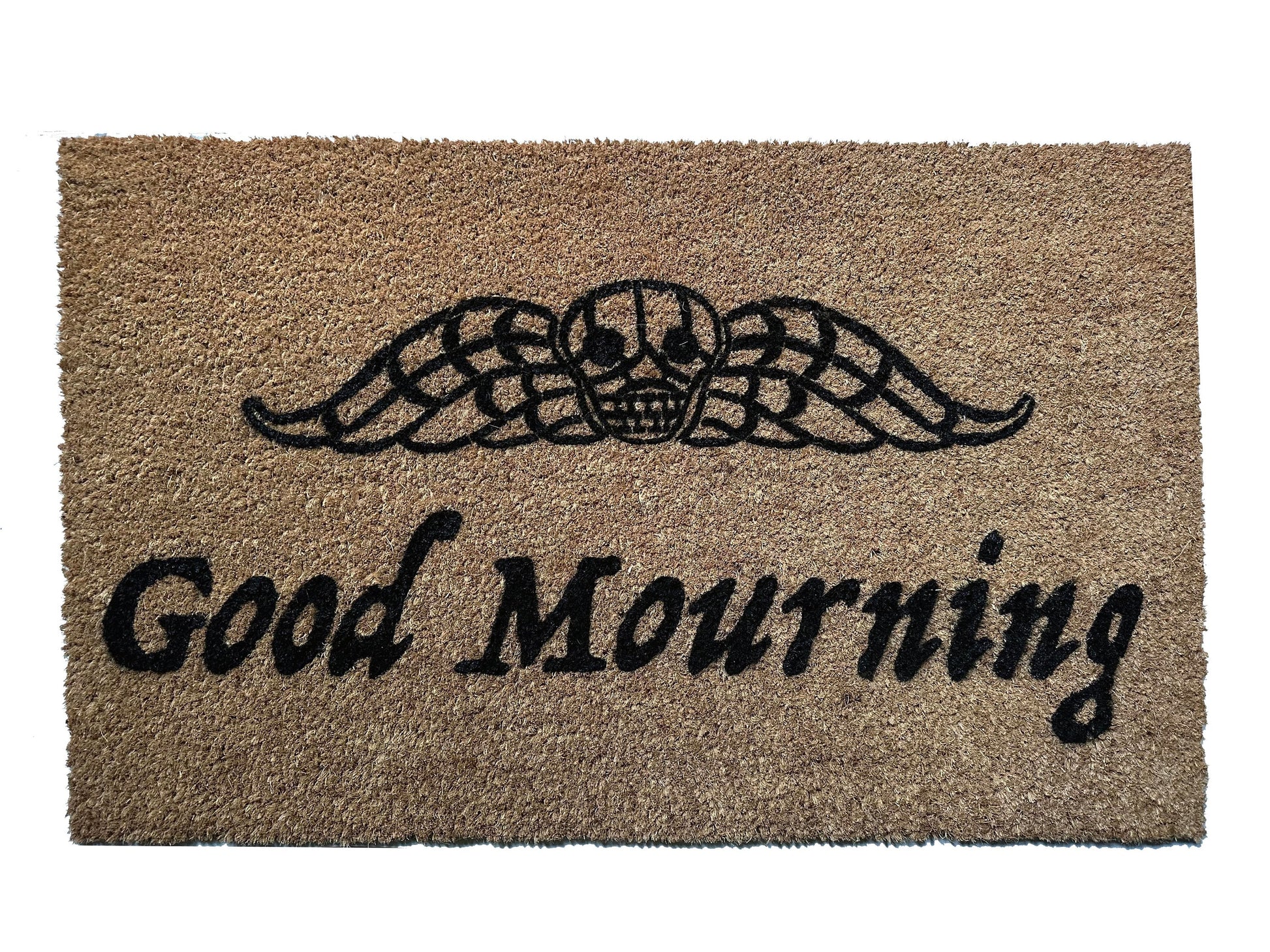 Promotional graphic for an all natural, sustainable, eco-friendly coir doormat made by Damn GoodDoormats