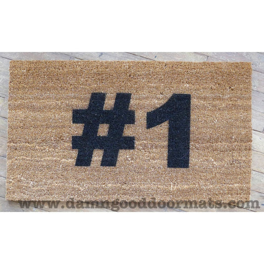 Number One sports fan doormat outdoor houseware