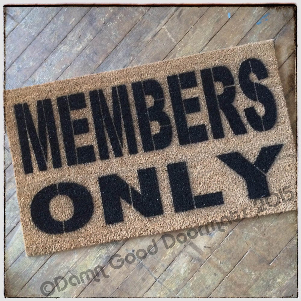 Members Only doormat FUNNY 80'S welcome mat boyfriend gift doormatt new house gift